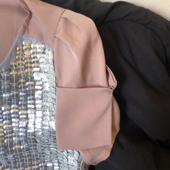 Reiss Silver Sequin & Mauve Blouse - Picture 5 of 9